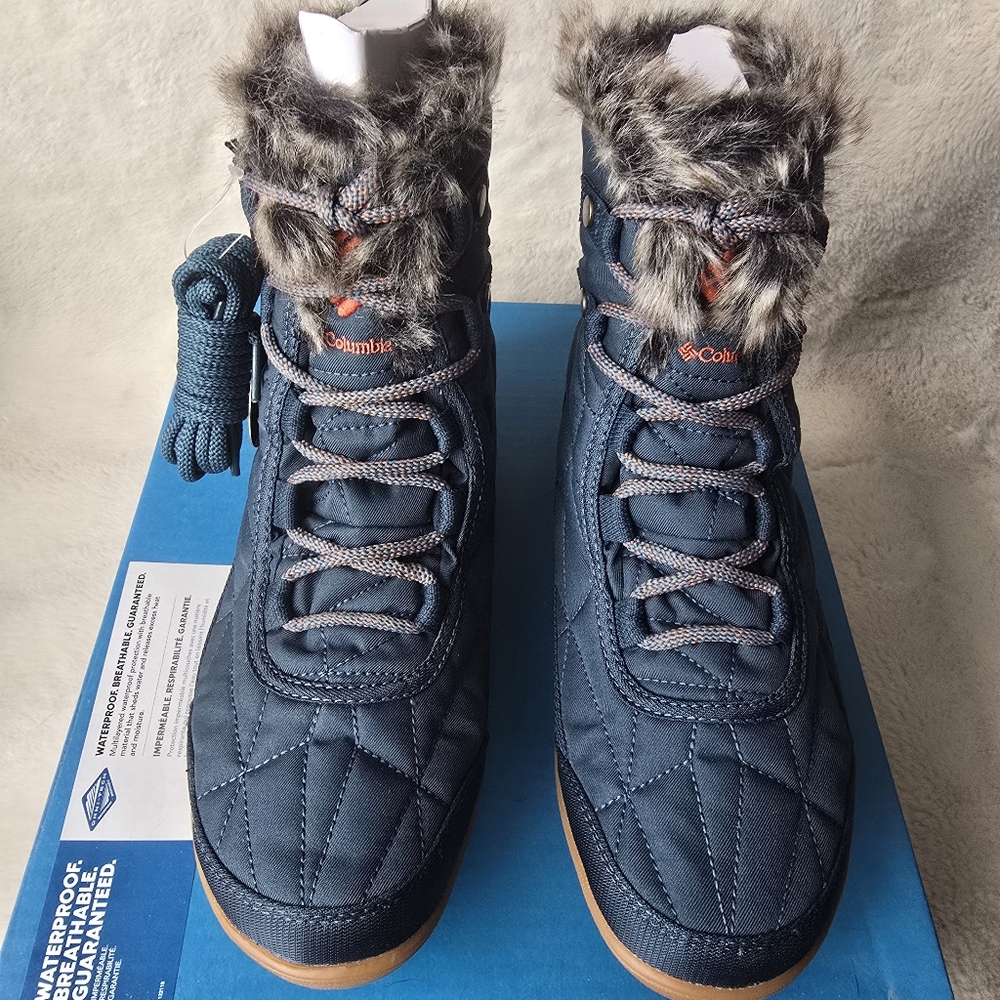 Brand New Columbia Women's Teal Minx Shorty III Boots. Size 8.5 WIDE.